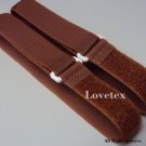 LOVETEX Brand 2.5cm x 95cm Brown Hook and Loop Cinch Straps 10pcs