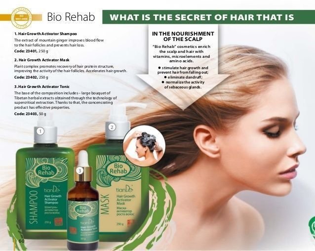 Tiande Bio Rehab Hair Growth Activator Shampoo, Mask,Tonic set