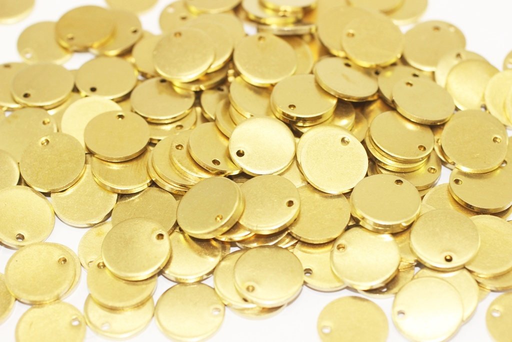 30 Pcs 1.4x14mm Raw Brass Disc Solid Brass Disc Round Stamping Discs