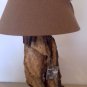 Handmade Stunning Unique Driftwood Table Lamp, Driftwood On driftwood Base