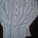 LEVI STRAUSS CO Women's White/Gray Striped 100% Cotton Shirt with 3/4 Sleeves S