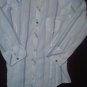 LEVI STRAUSS CO Women's White/Gray Striped 100% Cotton Shirt with 3/4 Sleeves S