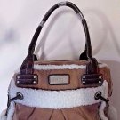 FERGI Handbag faux suede & Wool of sheep Color Camel  **IN EXCELLENT CONDITION**