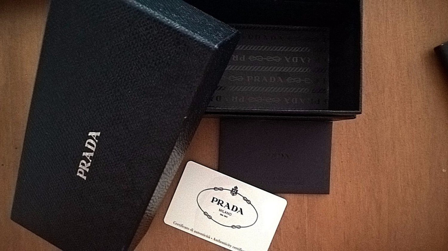 Authentic Prada Gift Box For Sunglasses 6.7"x 3,2"x 3.7" Empty w/COA Card Design