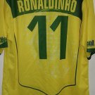 RONALDINHO No:11 Brazil World Cup 2004 Football T-Shirt ( XL )