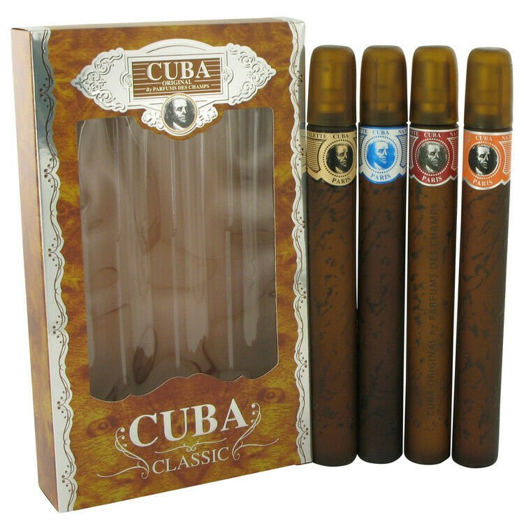 CUBA BLUE by Fragluxe Gift Set -- Cuba Variety Set includes All Four 1.15 oz Spr