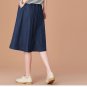 2017 Summer Elastic Waist Women Loose Denim Jeans A-line Skirts