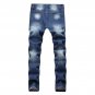 Straight Slim Casual Men Ripped Holes Jeans Denim Long Pants