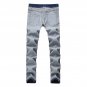 Straight Slim Casual Men Ripped Holes Jeans Denim Long Pants