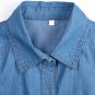 2017 Spring Autumn Slim Fit Women's Long Sleeve Button Front Denim Jeans Shirts