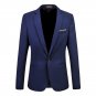 Men Business Causal Blazers Coat One Button Slim Fit Man Blaser