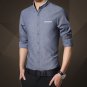 2016 Summer Slim Fit Casual Men Shirts Mandarin Collar Solid Camisas Hombre