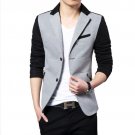 Plus Size Patchwork Contrast Casual Suit Blaser Masculino Men Jacket Blazer