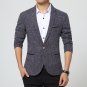 Solid Color Single Button Slim Fit Casual Men Blazers Fashion Coat Jacket