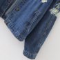Floral Embroidery Single-breasted Lapels Denim Jeans Women Casual Jackets Coat