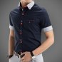 Slim Fit Men Casual Shirt Short Sleeve Summer Camisa Social chemise homme