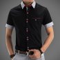 Slim Fit Men Casual Shirt Short Sleeve Summer Camisa Social chemise homme