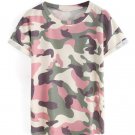 Summer Fashion Casual Camouflage Women Short Sleeve T Shirts