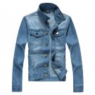 Men's Jeans Jackets Single Breasted Solid Color Slim Man Coat Giacca Uomo