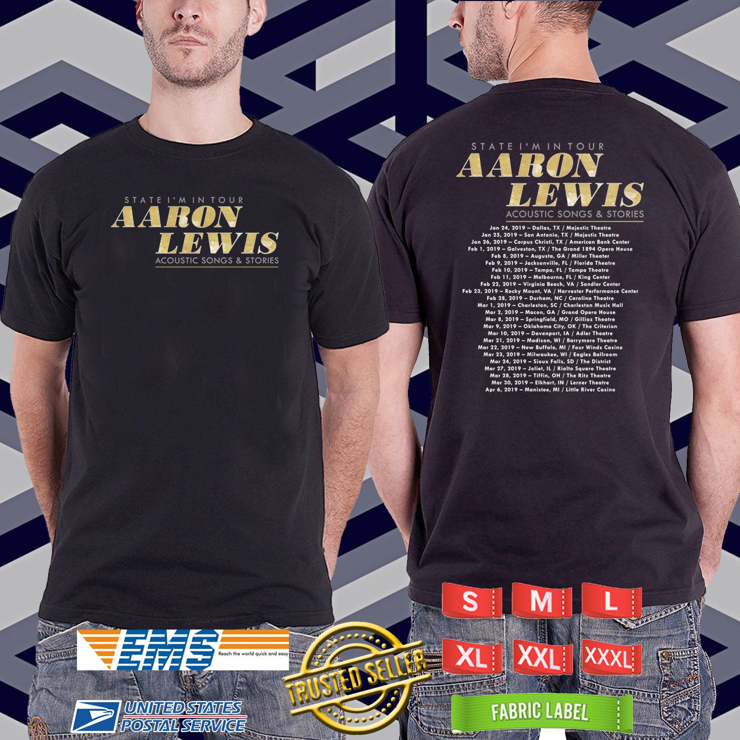 aaron lewis tour shirts