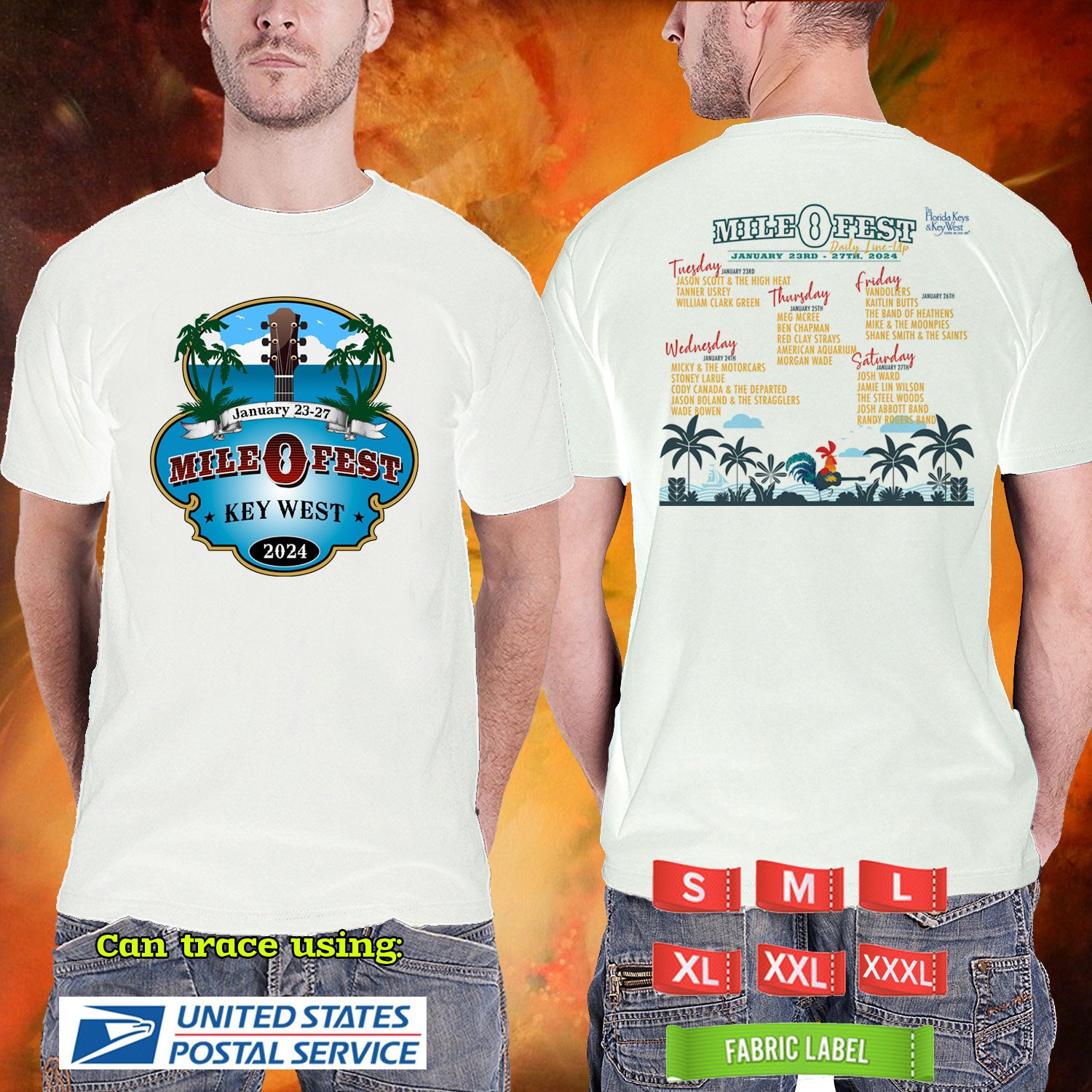 2024 LIVE MILE O MUSIC FESTIVAL WHITE TSHIRT UNISEX CODE RDF01