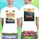 BLUES FROM THE TOP MUSIC FESTIVAL 2024.BLUES FROM THE TOP FEST.WHITE TSHIRT UNISEX CODE RDF01
