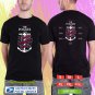THE POGUES 40 YEARS RUM 7 THE LASH UK TOUR 2025. THE POGUES. BLACK TSHIRT UNISEX RDF01