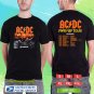 ACDC PWRUP EUROPE TOUR 2025. ACDC. BLACK TSHIRT UNISEX RDF01