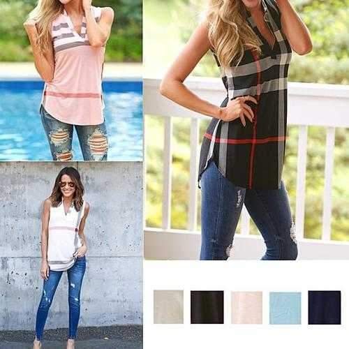 Sleeveless Londonite Top In Playful Plaids