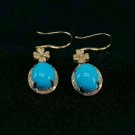 New Arrival Fashion  turquoise gemstone  Earring 18K Solid Gold Jewelry