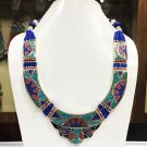 JAN1804 - Tibetan Vintage Amber & Coral Tibetan Handmade Necklace