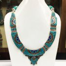 JAN1803 - Tibetan Buddhist Turquoies & Coral Vintage Tibetan Necklace