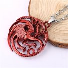 Game OF Thrones Pendant Dragon Necklace House Targaryen Daenerys Jhon Snow