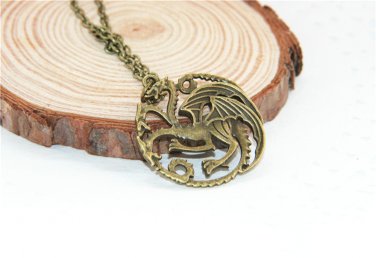 Game OF Thrones Pendant Dragon Necklace House Targaryen Daenerys Jhon Snow