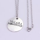 Game of Thrones necklace Antique silver letter logo pendant collar retro design