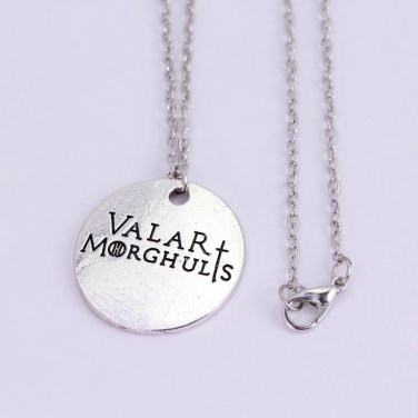 Game of Thrones necklace Antique silver letter logo pendant collar retro design