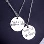 Game of Thrones necklace Antique silver letter logo pendant collar retro design