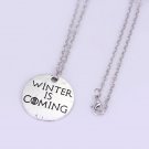 Game of Thrones necklace Antique silver letter logo pendant collar retro design