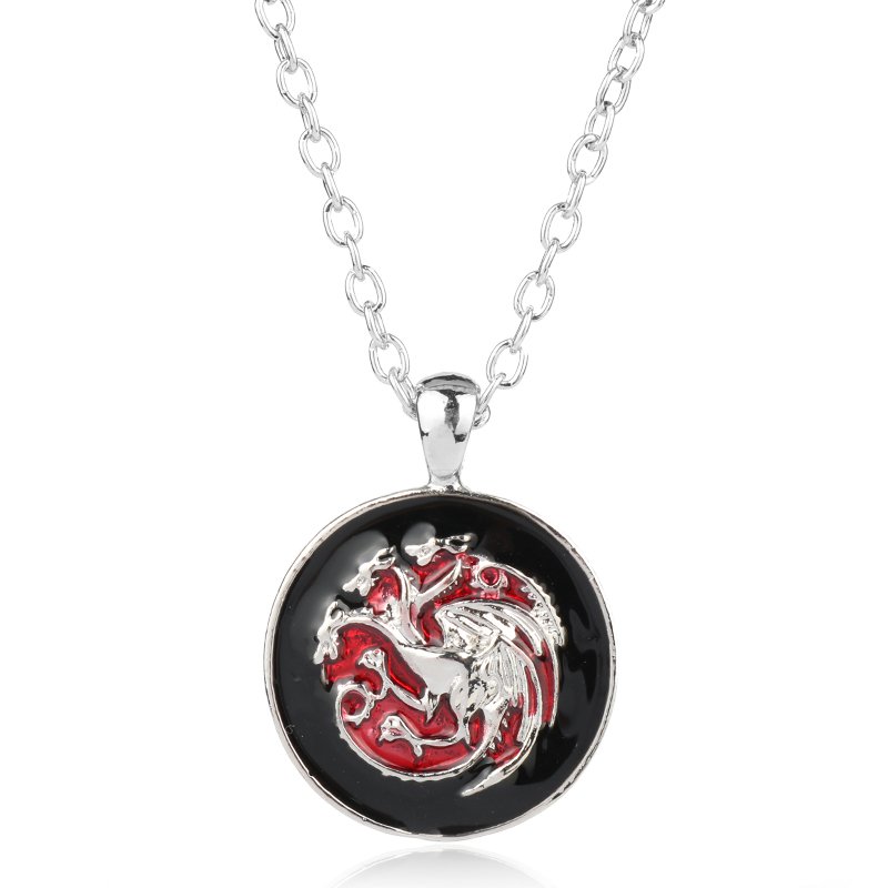 Game OF Thrones Pendant Dragon Necklace House Targaryen Daenerys Jhon Snow