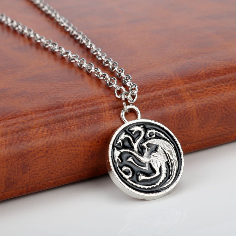 Game OF Thrones Pendant Dragon Necklace House Targaryen Daenerys Jhon Snow