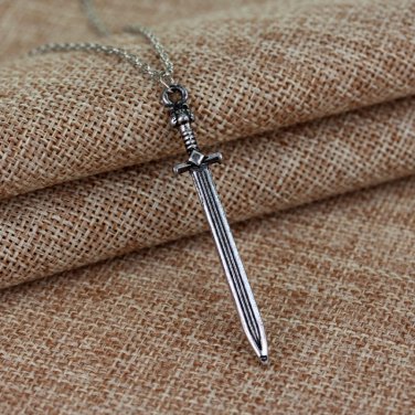 Game of Thrones necklace Antique silver letter logo pendant collar retro design