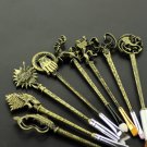 8pc women jewelry Game of Thrones King's Hand/badge/Fish/lion / the sun Makeup/cosmetic brush