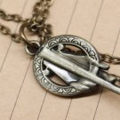 Game of Thrones necklace Antique silver letter logo pendant collar retro design right hand