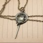 Game of Thrones necklace Antique silver letter logo pendant collar retro design right hand