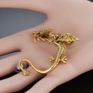 Game of Thrones Dragon Daenerys Drop Earrings With Black Enamel Round Shape Earring Jewelry