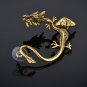 Game of Thrones Dragon Daenerys Drop Earrings With Black Enamel Round Shape Earring Jewelry