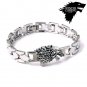 Game of Thrones Stark Family Bracelets Silver Wolf Men Male Jewelry