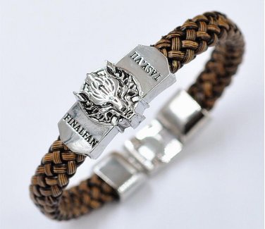 Game of Thrones Stark Family Bracelets Silver Wolf Men Jewelry