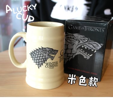 Game of Thrones Coffee Mug,Wolf Cup Christmas Mugs Beer Cups Mugs Birthday Gift Drinkware