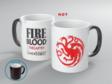 FIRE AND BLOOD TARGARYEN Tribal Totem Mug Game Of Thrones Mugs Color Changing Magic Mugs Cup Tea